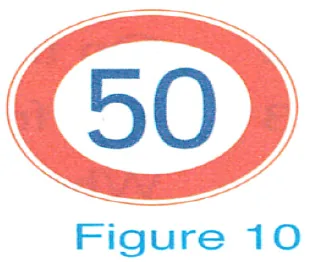 Japanese licence-test illustration: General mopeds must not exceed the maximum speed designated for their vehicle types in the Road Traffic Law Enforcement Ordinance, even…