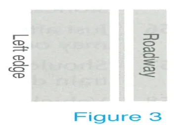 Japanese licence-test illustration: Bicycles may not proceed because it is a side strip for pedestrians.