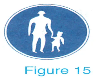 Japanese licence-test illustration: Only designated vehicles or vehicles that obtain permission from the chief of police may proceed.