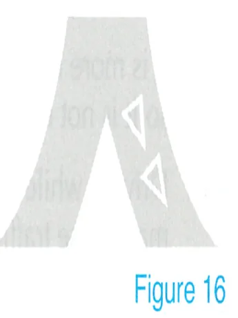 Japanese licence-test illustration: The marking designates that vehicles on the cross street at the upcoming intersection have the right of way.