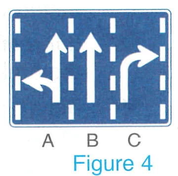 Japanese licence-test illustration: When yielding the road to emergency vehicles, drivers do not need to follow the designated lanes.