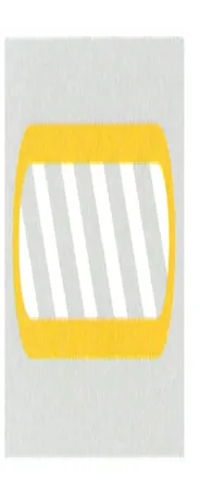 Japanese road sign: Pavement marking: no entry zone