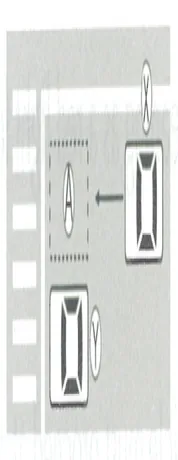 Japanese licence-test illustration: Diagram: vehicle Ⓧ passing stopped vehicle Ⓨ